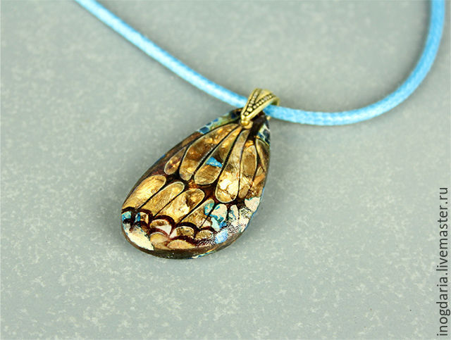 640x483 Pendant Painted Butterfly Wing Shop Online On Livemaster - Pendant Painting