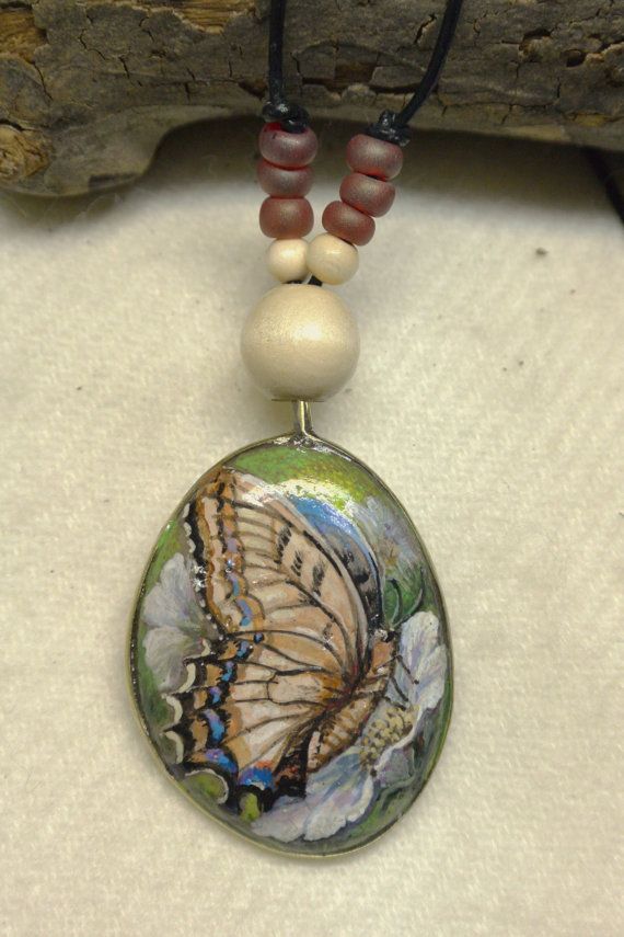 570x855 The 144 Best Jewelry Hand Painted Images On Polymer - Pendant Painting