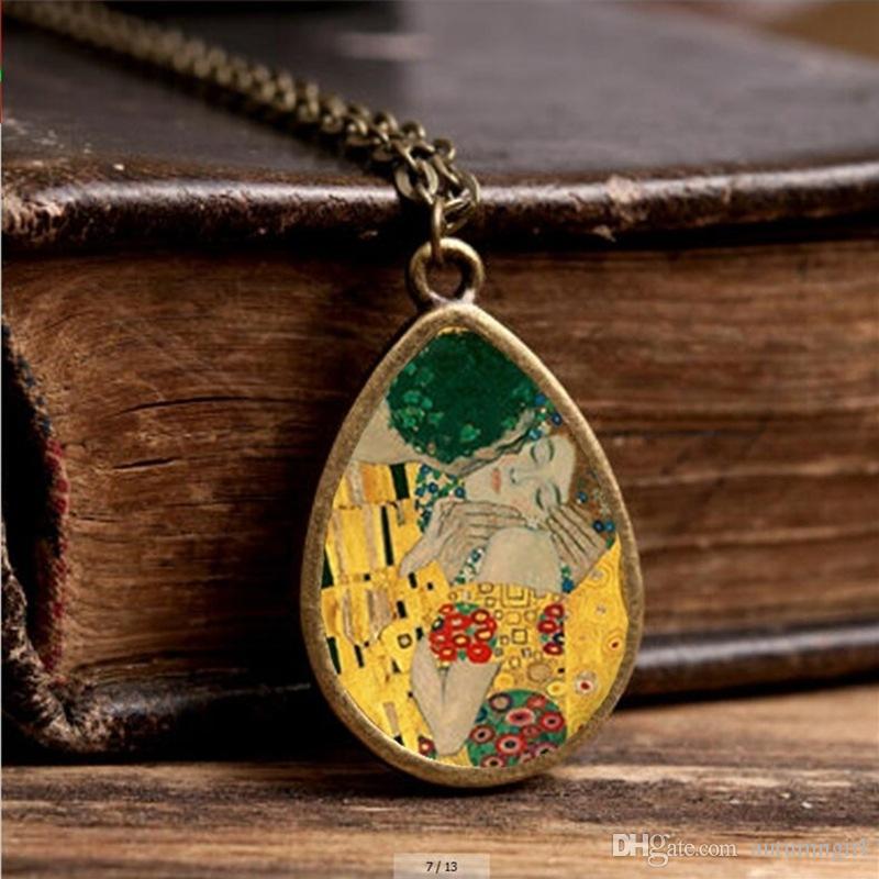 800x800 Wholesale 2017 New The Kiss Gustav Klimt Necklace Mother And Child - Pendant Painting