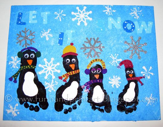 540x422 103 Best Little Hands Amp Feet ) Images On Crafts - Penguin Feet Painting