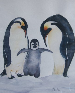 323x398 Shanti Marie - Penguin Feet Painting