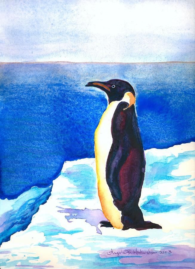 653x900 Penguin Painting By Angela Markwalter - Penguin Painting