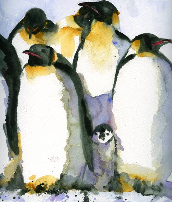 554x650 Stunning Penguin Painting Reproductions For Sale On Fine Art Prints - Penguin Painting