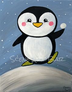 236x299 14 Best Step By Step Childrens Acrylic Paintings - Penguin Painting For Kids