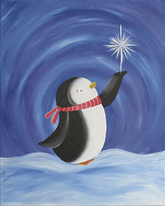 240x300 Kid's Canvas Penguin Artist For A Day - Penguin Painting For Kids