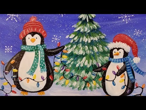 480x360 Easy Penguin Acrylic Painting Tutorial For Kids And Beginners Live - Penguin Painting For Kids