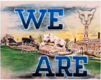 340x270 Penn State Art Penn State Print Penn State Old Main Penn State - Penn State Painting