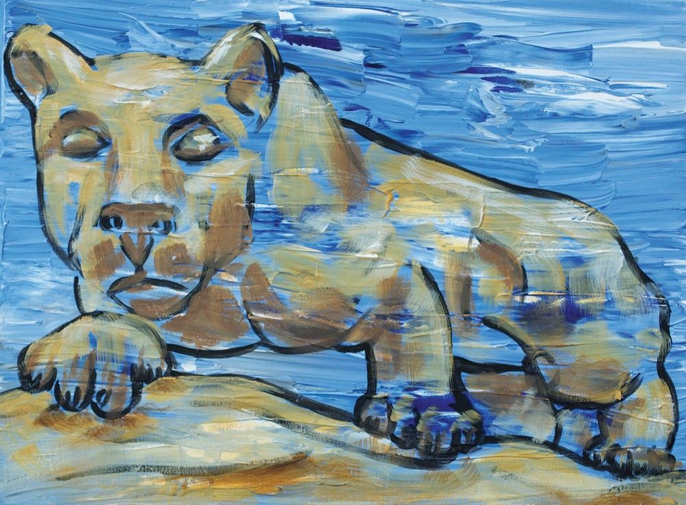 1000x736 Penn State Lion Print - Penn State Painting
