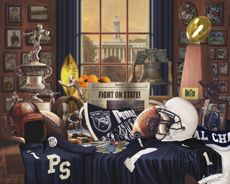 450x360 Penn State University Traditions Nittany Lions Art Print - Penn State Painting