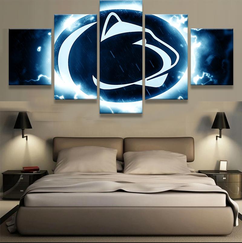 800x804 5 Pieces Penn State Nittany Lions Canvas Wall Art Paintings - Penn State Painting