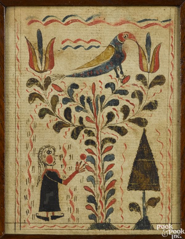 600x775 Fraktur Painting 466 Best Fraktur Images On Pennsylvania - Pennsylvania Dutch Painting