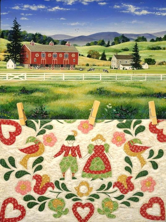 537x716 Pennsylvania Dutch By Rebecca Barker Aampc Quilts - Pennsylvania Dutch Painting