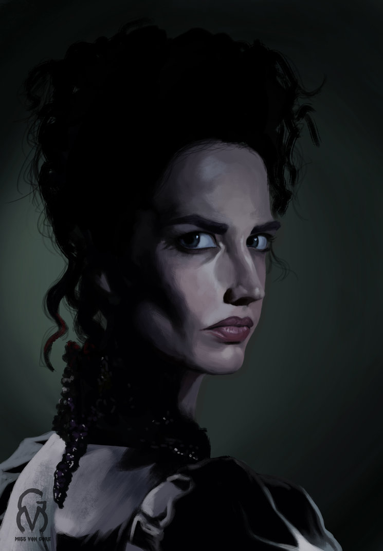 745x1073 Miss Vanessa Ives Caricature (Penny Dreadful) By Miss Von Gore - Penny Dreadful Painting