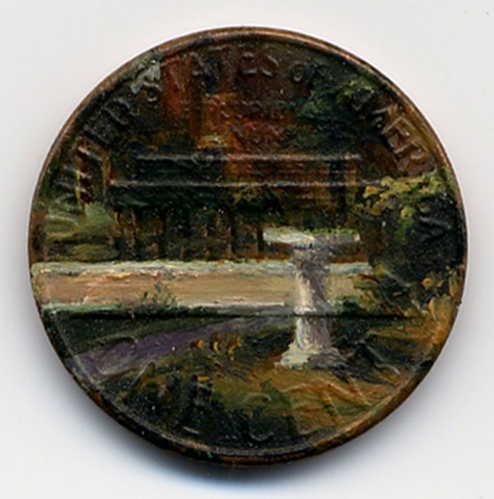 989x1000 Incredibly Tiny Penny Paintings Will Blow Your Mind Paintings - Penny Painting