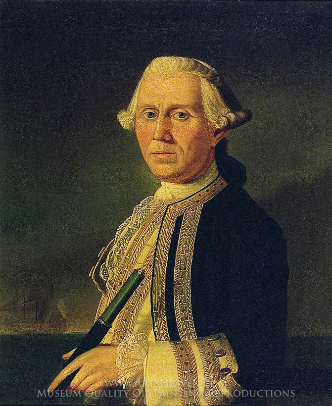 671x820 Reproduction Painting Edward Penny Captain James Ferguson, Hand - Penny Painting