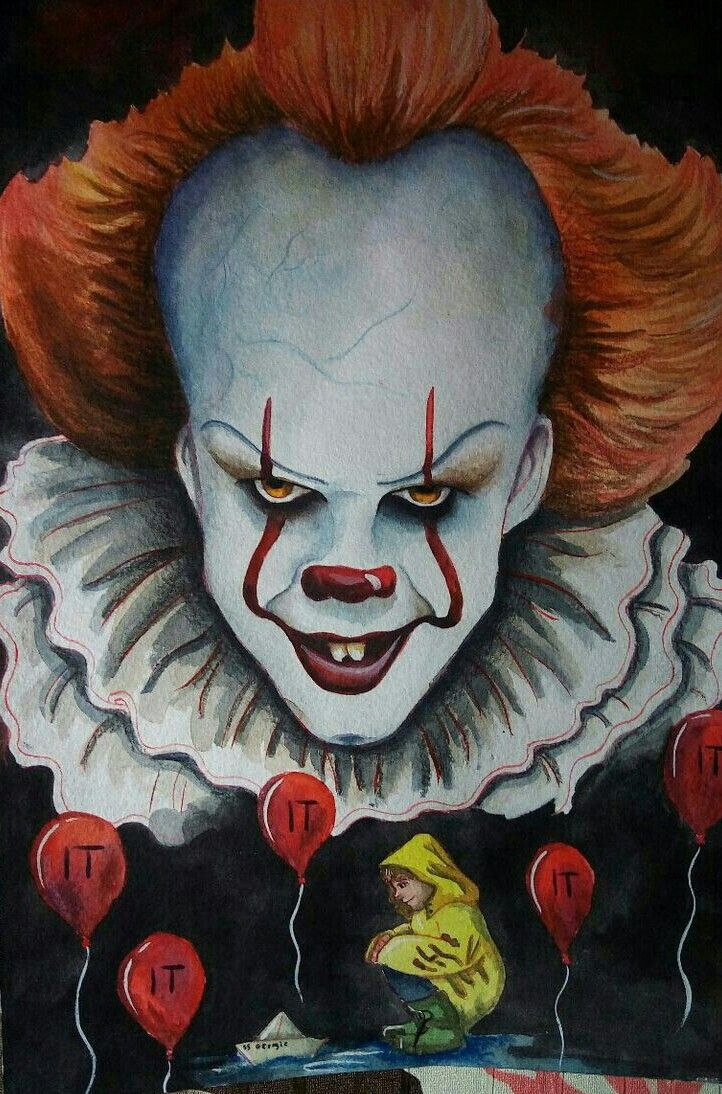 722x1094 Pennywise And Georgie. Pennywise It Horror, Movie - Pennywise Painting