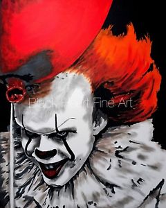 240x300 Pennywise It Painting Art Print 8x10 Horror Ebay - Pennywise Painting