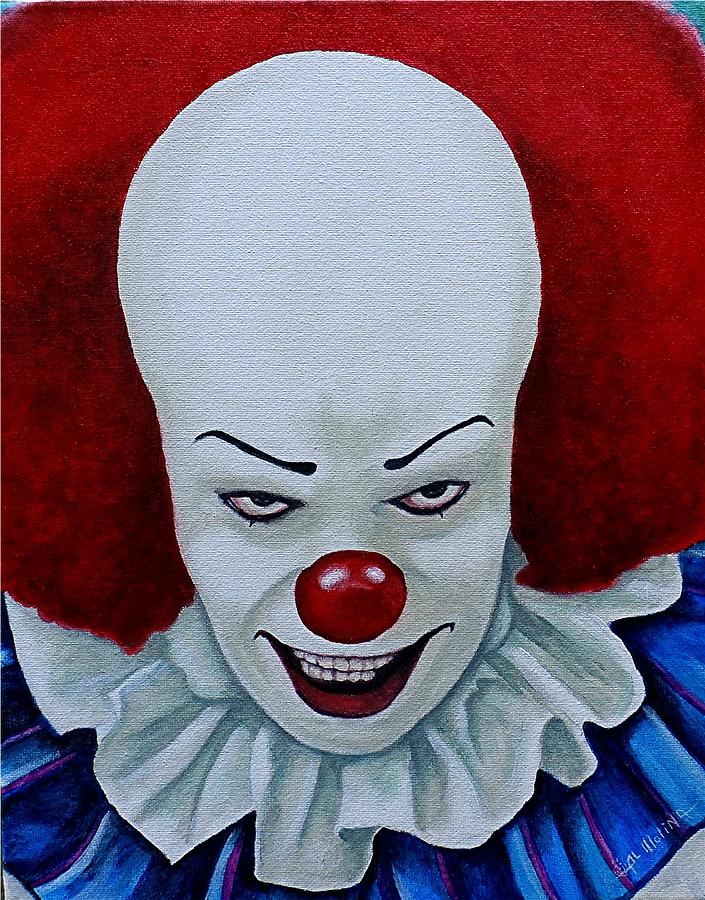 705x900 I Am Pennywise Painting By Al Molina - Pennywise Painting