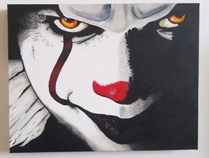 300x226 It Pennywise 2017 Acrylic On Canvas Painting Artwork Stephen King - Pennywise Painting