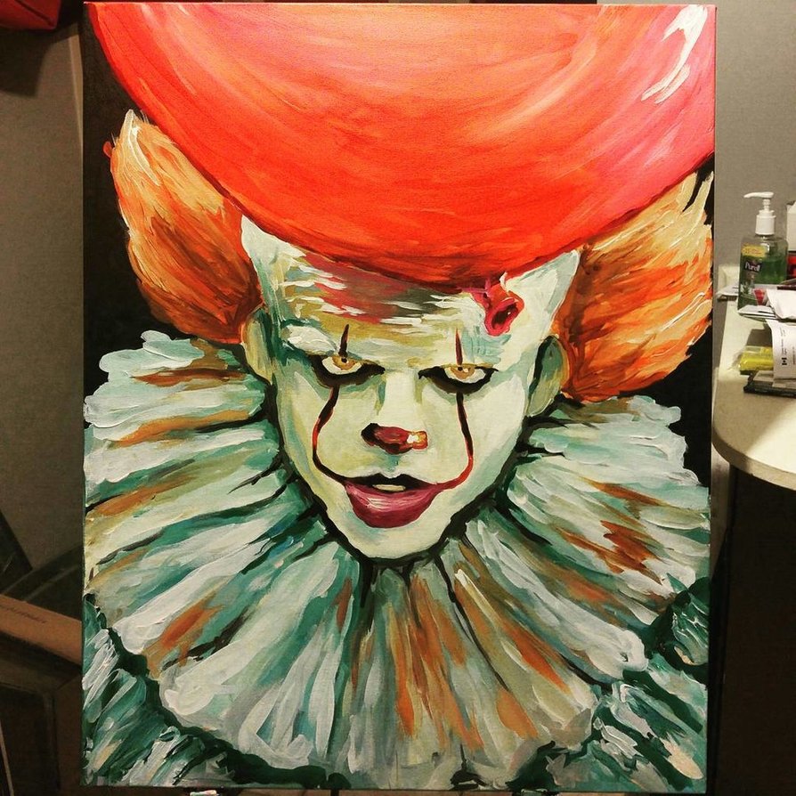 894x894 Pennywise The Dancing Clown Painting By Lethalstarclan - Pennywise The Clown Painting