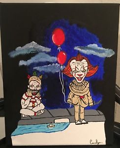 244x300 Pennywise And Twisty The Clown Painting Ebay - Pennywise The Clown Painting