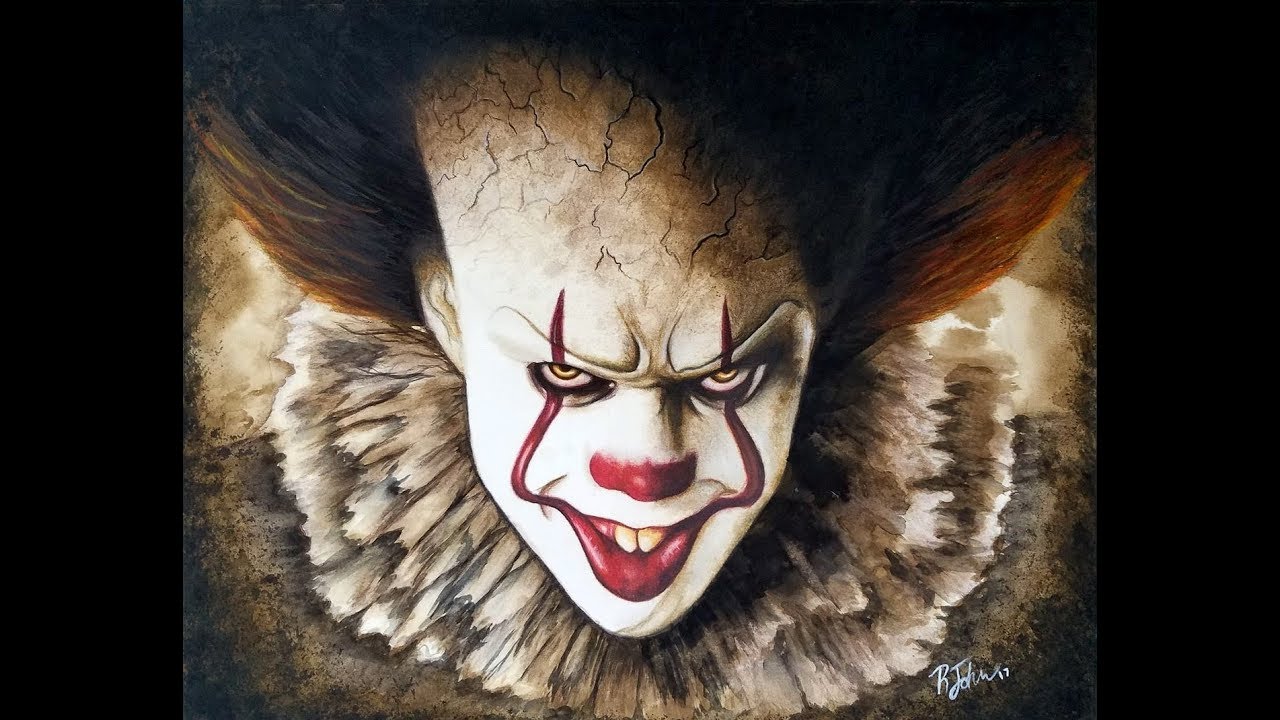 1280x720 Pennywise The Dancing Clown It 2017 Speed Painting - Pennywise The Clown Painting