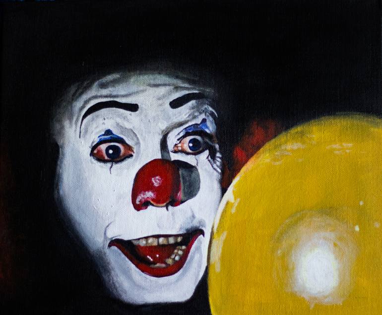 770x635 Saatchi Art Pennywise The Dancing Clown Painting By Aimi Bell - Pennywise The Clown Painting
