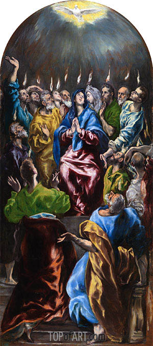 300x679 Pentecost El Greco Painting 16754 Topofart - Pentecost Painting