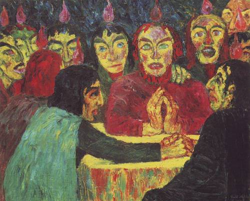 500x401 Pentecost Painting Emil Nolde Oil Paintings - Pentecost Painting
