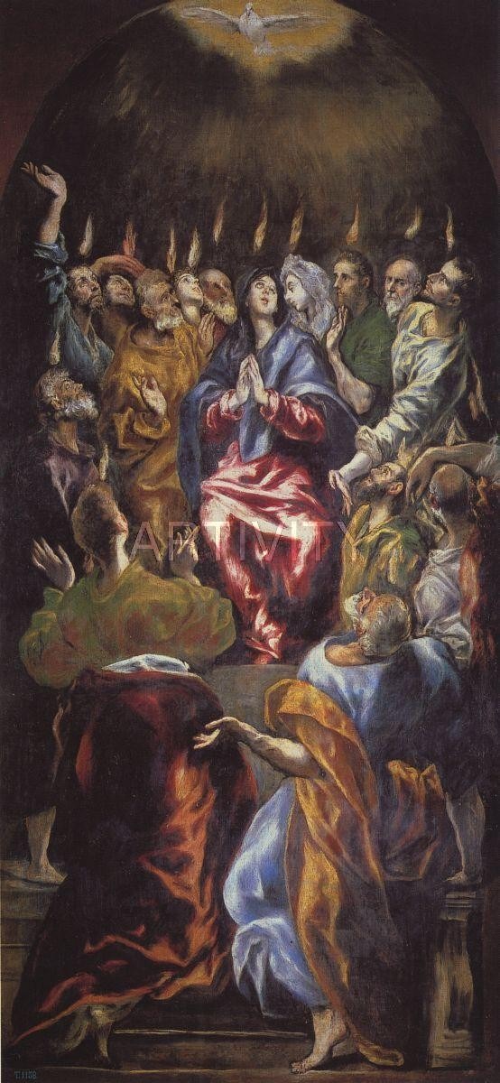 554x1200 Pentecost, El Greco Only In Artivity - Pentecost Painting El Greco