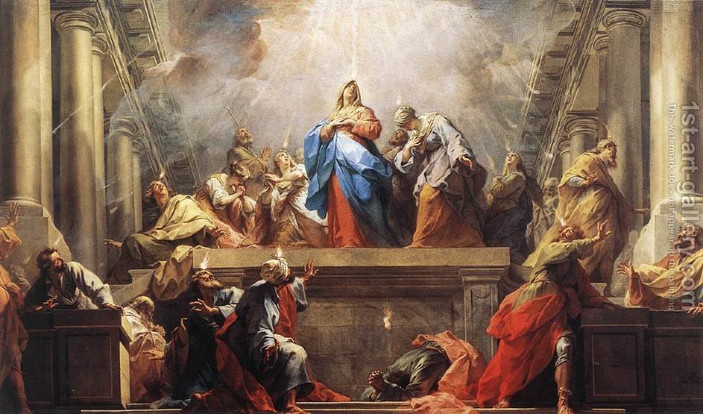 1000x589 Pentecost 1732 Jean Ii Restout Reproduction 1st Art Gallery - Pentecost Painting El Greco