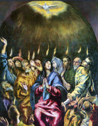 411x532 The Holy Spirit And Divine Action In The Material World Between - Pentecost Painting El Greco