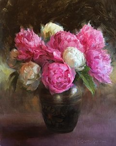 240x300 Peonies Paintings Fine Art America - Peony Flower Painting