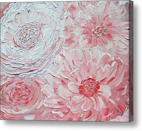480x442 Giclee Print Art Abstract Pink Peony Painting Peonies Flowers - Peony Flower Painting