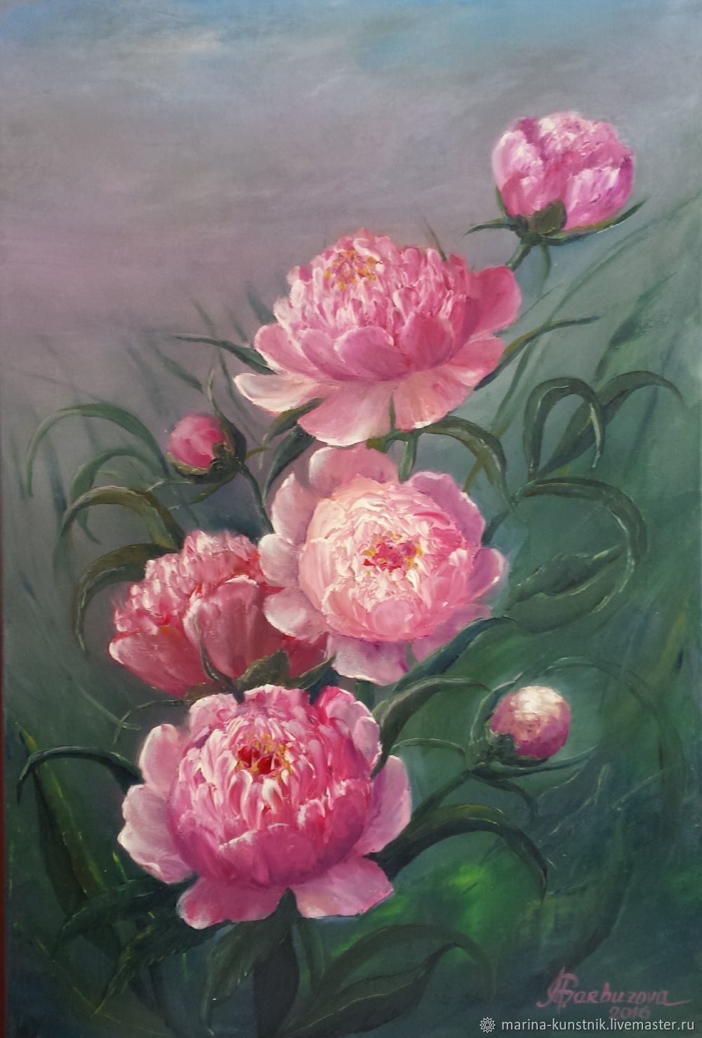1000x1478 Oil Painting Peonies Shop Online On Livemaster With Shipping - Peony Oil Painting