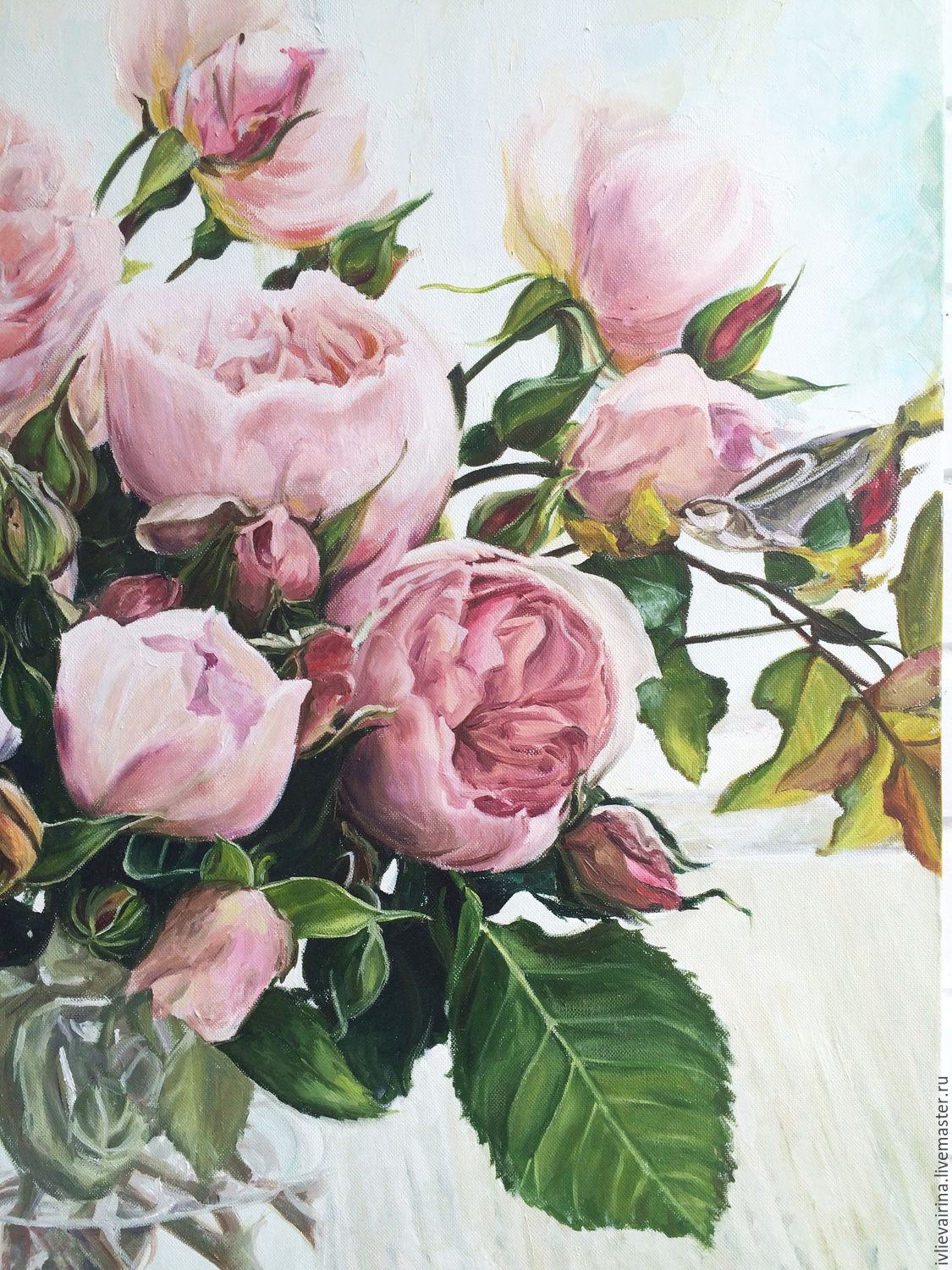 1125x1500 Oil Painting Peony Rose Bank 80x80 Cm Shop Online On Livemaster - Peony Oil Painting