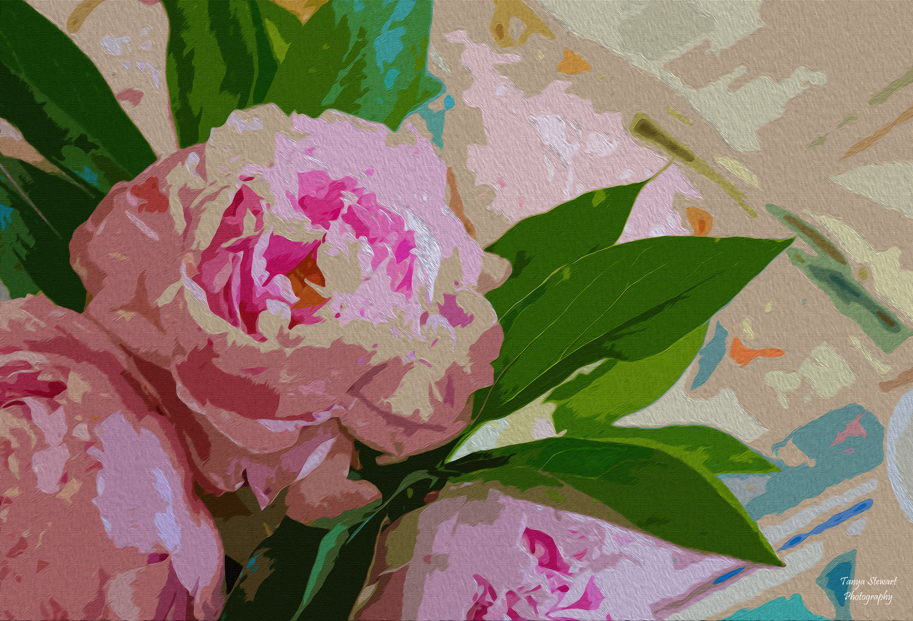 2938x2000 Peonies Oil Painting - Peony Oil Painting