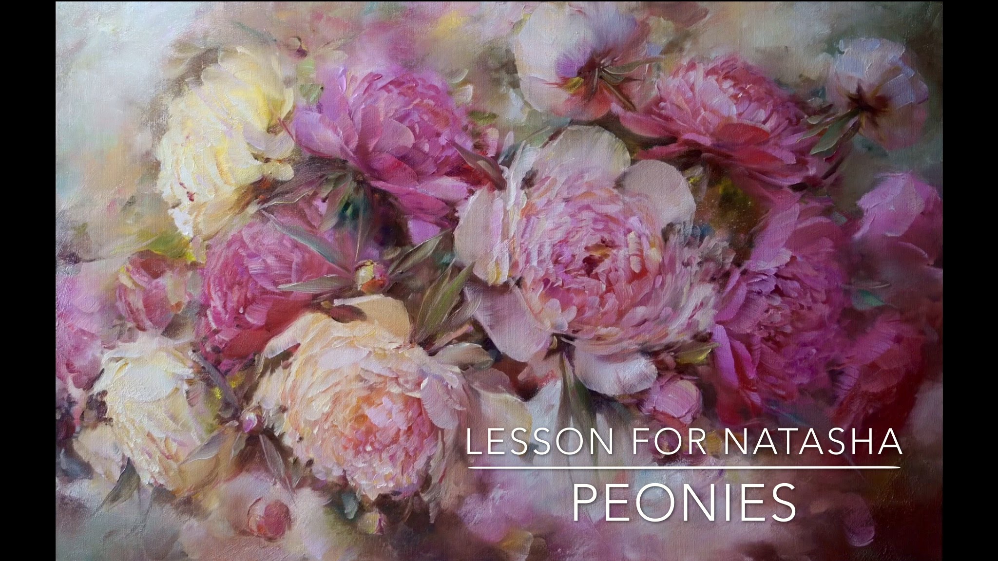 2048x1152 How To Paint Peonies. Lesson For Natasha. Workshop In English. Oil - Peony Oil Painting