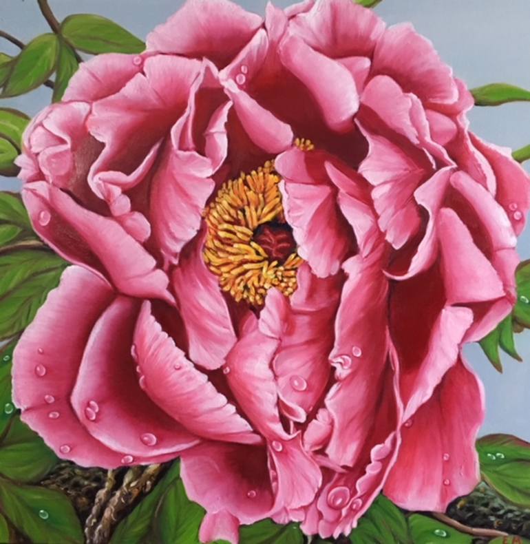 770x790 Saatchi Art Peony Painting By Elena Monroe - Peony Painting