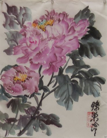 370x480 Good Fortune Peony Painting - Peony Painting