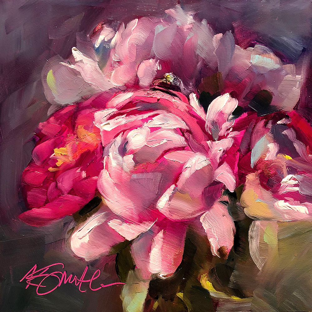 1000x1000 Head First Is An Original Peony Painting By Lancaster, Pa Artist - Peony Painting
