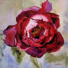 Peony Watercolor Painting