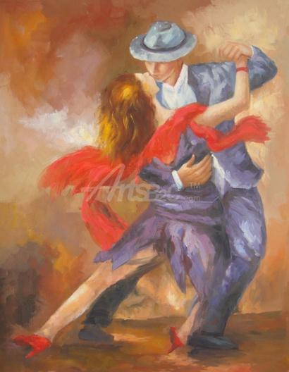 410x528 Dancing For Two People Oil Painting Op Cf8 11 - People Dancing Painting
