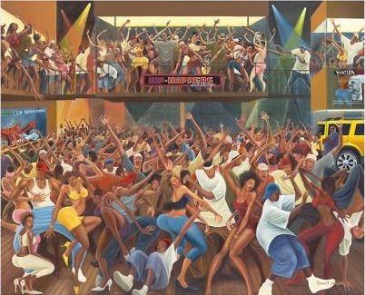 402x325 Hip Hoppers - People Dancing Painting