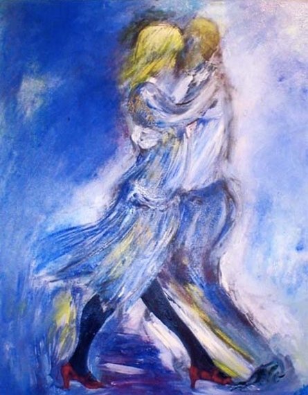 445x570 People Dancing - People Dancing Painting