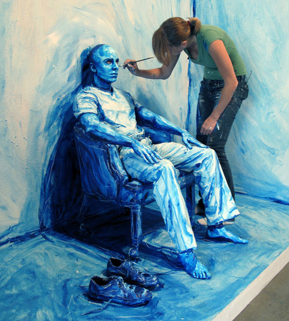 586x649 People As Paintings Alexa Meade - People Painting