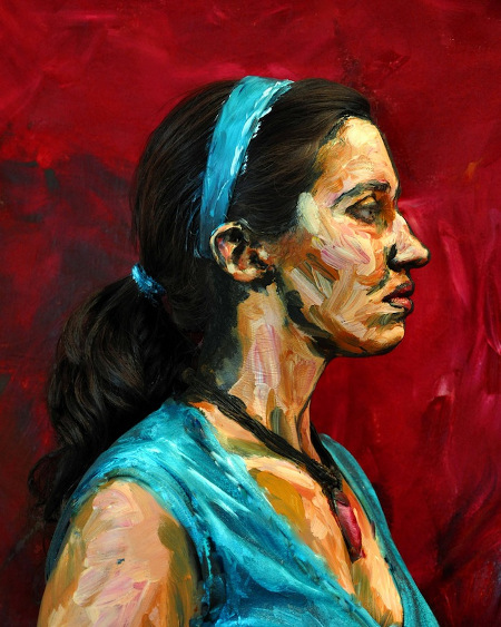450x563 Real People Painted To Look Like Paintings - People Painting
