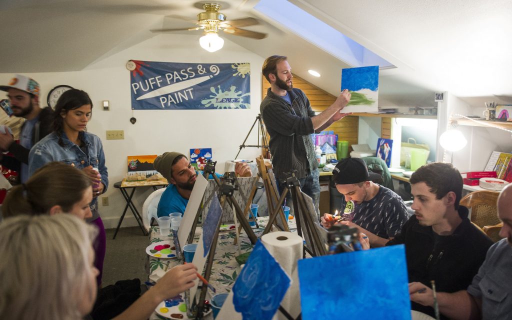 1024x640 How One Painting Class Is Bringing Art, Cannabis, And People - People Painting