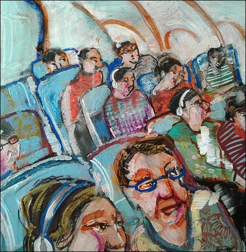 500x513 Lourdes Ral Colorful, Imaginative Paintings Of People - People Painting Art