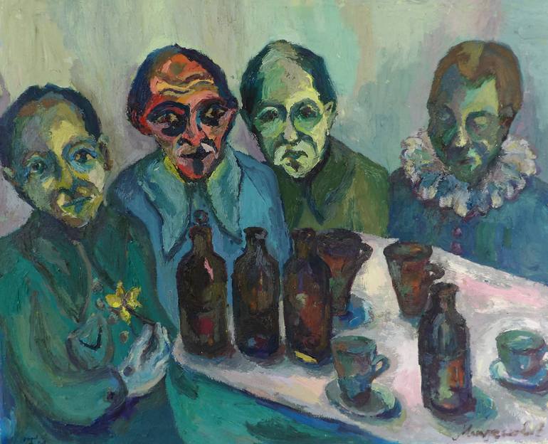 770x624 Saatchi Art Drunk People Painting By Tamara Mladenovic - People Painting Art